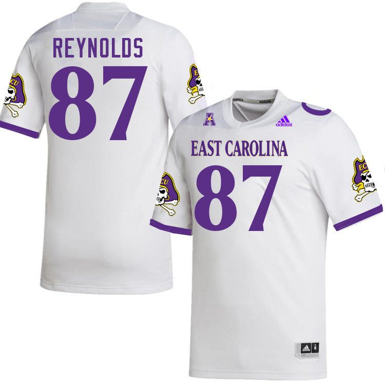 #87 Cayman Reynolds East Carolina Pirates College Football Jersey Stitched-White